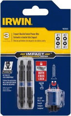 Irwin - 3 Piece, Square Handle, Double End Bit Set - #1 to #3 - Americas Industrial Supply