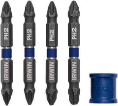 Irwin - 5 Piece, Phillips Handle, Double End Bit Set - No. 1 to No. 3 Phillips - Americas Industrial Supply