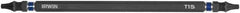 Irwin - T15 x T15 D/E Torx Screwdriver Bit - 1/4" Hex Drive, 6" OAL - Americas Industrial Supply