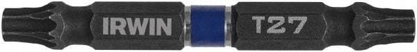 Irwin - T27 x T27 Torx Bit - 1/4" Hex Drive, 2-3/8" OAL - Americas Industrial Supply