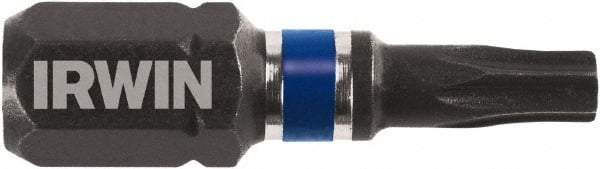 Irwin - T25 Torx Bit - 1/4" Hex Drive, 1" OAL - Americas Industrial Supply