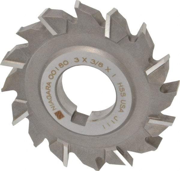 Keo - 3" Diam x 3/8" Width of Cut, 16 Teeth, High Speed Steel Side Milling Cutter - Staggered Teeth, Uncoated - Americas Industrial Supply