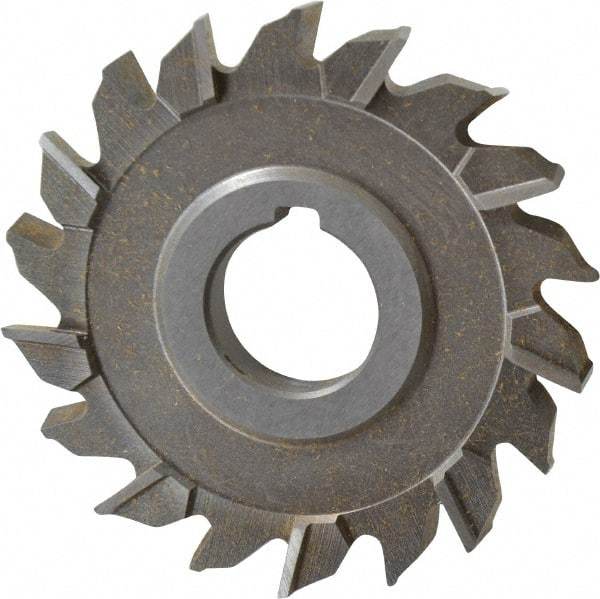 Keo - 3-1/2" Diam x 3/8" Width of Cut, 18 Teeth, High Speed Steel Side Milling Cutter - Staggered Teeth, Uncoated - Americas Industrial Supply