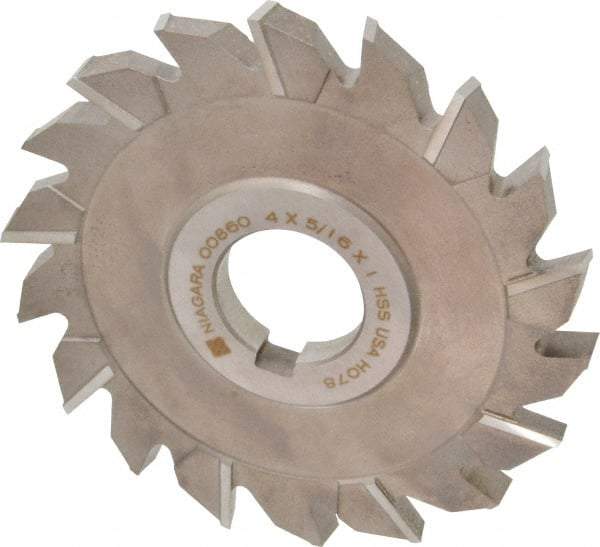 Keo - 4" Diam x 5/16" Width of Cut, 18 Teeth, High Speed Steel Side Milling Cutter - Staggered Teeth, Uncoated - Americas Industrial Supply