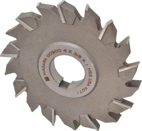 Keo - 4" Diam x 3/8" Width of Cut, 18 Teeth, High Speed Steel Side Milling Cutter - Staggered Teeth, Uncoated - Americas Industrial Supply