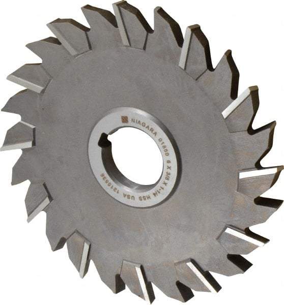 Keo - 6" Diam x 3/8" Width of Cut, 24 Teeth, High Speed Steel Side Milling Cutter - Staggered Teeth, Uncoated - Americas Industrial Supply