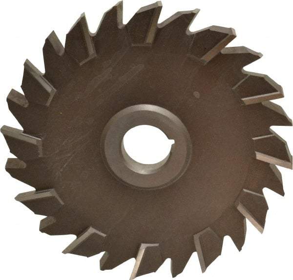 Keo - 6" Diam x 1/2" Width of Cut, 24 Teeth, High Speed Steel Side Milling Cutter - Staggered Teeth, Uncoated - Americas Industrial Supply