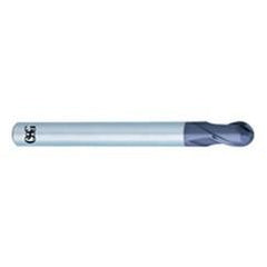 1/16" Dia. - 1-1/2" OAL - Solid Carbide - Ball Nose HP End Mill-2 FL - Americas Industrial Supply
