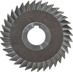 Keo - 4" Blade Diam x 1/8" Blade Thickness, 1" Hole, 36 Teeth, High Speed Steel Side Chip Saw - Straight Tooth, Arbor Connection, Right Hand Cut, Uncoated, with Keyway - Americas Industrial Supply