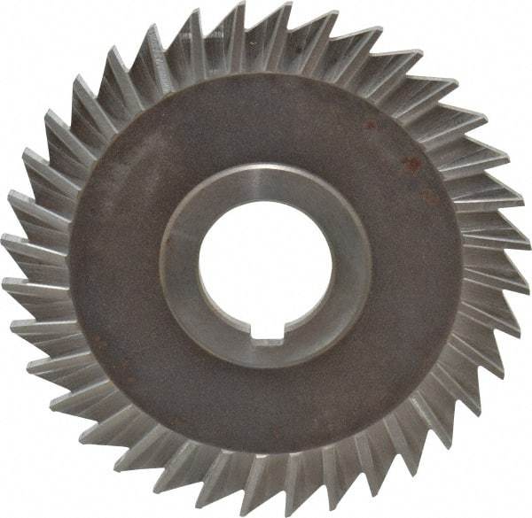 Keo - 4" Blade Diam x 3/16" Blade Thickness, 1" Hole, 36 Teeth, High Speed Steel Side Chip Saw - Straight Tooth, Arbor Connection, Right Hand Cut, Uncoated, with Keyway - Americas Industrial Supply