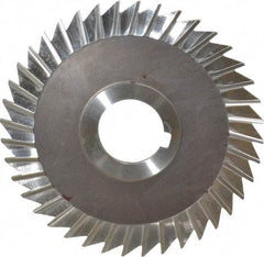 Keo - 5" Blade Diam x 1/8" Blade Thickness, 1-1/4" Hole, 40 Teeth, High Speed Steel Side Chip Saw - Straight Tooth, Arbor Connection, Right Hand Cut, Uncoated, with Keyway - Americas Industrial Supply