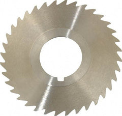 Keo - 2-1/2" Diam x 1/32" Blade Thickness x 7/8" Arbor Hole Diam, 36 Tooth Slitting and Slotting Saw - Arbor Connection, Right Hand, Uncoated, High Speed Steel, 10° Rake, Concave Ground - Americas Industrial Supply