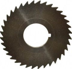 Keo - 2-1/2" Diam x 1/16" Blade Thickness x 7/8" Arbor Hole Diam, 36 Tooth Slitting and Slotting Saw - Arbor Connection, Right Hand, Uncoated, High Speed Steel, 10° Rake, Concave Ground - Americas Industrial Supply