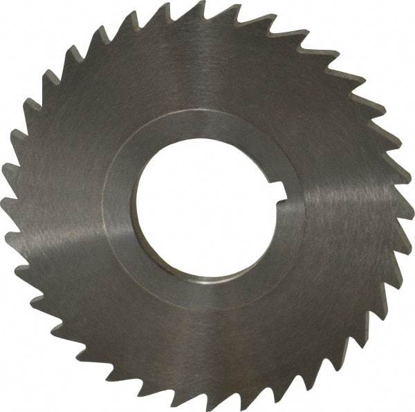 Keo - 2-1/2" Diam x 1/8" Blade Thickness x 7/8" Arbor Hole Diam, 36 Tooth Slitting and Slotting Saw - Arbor Connection, Right Hand, Uncoated, High Speed Steel, 10° Rake, Concave Ground - Americas Industrial Supply