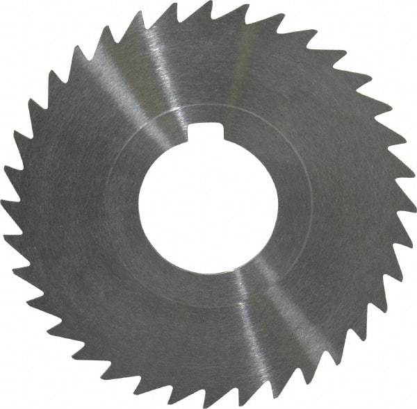 Keo - 3" Diam x 1/32" Blade Thickness x 1" Arbor Hole Diam, 36 Tooth Slitting and Slotting Saw - Arbor Connection, Right Hand, Uncoated, High Speed Steel, 10° Rake, Concave Ground - Americas Industrial Supply