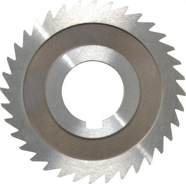 Keo - 3" Diam x 3/32" Blade Thickness x 1" Arbor Hole Diam, 36 Tooth Slitting and Slotting Saw - Arbor Connection, Right Hand, Uncoated, High Speed Steel, 10° Rake, Concave Ground - Americas Industrial Supply