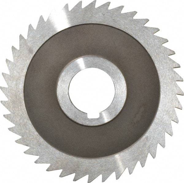 Keo - 4" Diam x 1/8" Blade Thickness x 1" Arbor Hole Diam, 40 Tooth Slitting and Slotting Saw - Arbor Connection, Right Hand, Uncoated, High Speed Steel, Concave Ground, Contains Keyway - Americas Industrial Supply