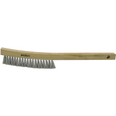 Plater's Brush, Steel Fill, 4 × 18 Rows, Shoe Handle - Americas Industrial Supply