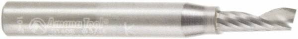Amana Tool - 3/16" Cutting Diam x 1/2" Length of Cut, 1 Flute, Upcut Spiral Router Bit - Uncoated, Right Hand Cut, Solid Carbide, 2" OAL x 1/4" Shank Diam, 30° Helix Angle - Americas Industrial Supply