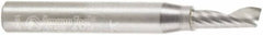 Amana Tool - 3/16" Cutting Diam x 1/2" Length of Cut, 1 Flute, Upcut Spiral Router Bit - Uncoated, Right Hand Cut, Solid Carbide, 2" OAL x 1/4" Shank Diam, 30° Helix Angle - Americas Industrial Supply