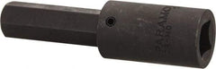 Paramount - 1/2" Drive, 15mm Impact Hex Bit Socket - 3-5/8" OAL - Americas Industrial Supply