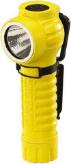 Streamlight - White LED Bulb, 170 Lumens, Right Angle Flashlight - Yellow Plastic Body, 2 CR123A Lithium Batteries Included - Americas Industrial Supply