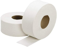 Ability One - 2,000' Roll Length x 3.7" Sheet Width, Jumbo Roll Toilet Tissue - Single Ply, White, Recycled Fiber - Americas Industrial Supply
