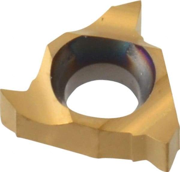 Carmex - 06IL Internal Left Hand 48-20 Partial Profile 60° Laydown Threading Insert - Grade BXC, TiN Coated Carbide - Americas Industrial Supply