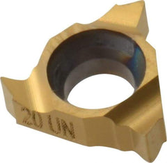Carmex - 06IL Internal Left Hand 20 UN Laydown Threading Insert - Grade BXC, TiN Coated Carbide - Americas Industrial Supply