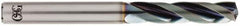 OSG - 15.5mm 140° Spiral Flute Solid Carbide Screw Machine Drill Bit - WD1 Finish, Right Hand Cut, 78mm Flute Length, 145mm OAL, Standard Point, Straight Shank, Through Coolant - Americas Industrial Supply