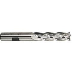 3/16 Dia. x 3-1/16 Overall Length 4-Flute Square End High Speed Steel SE End Mill-Round Shank-Center Cut-Uncoated - Americas Industrial Supply