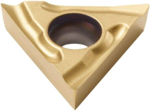 Seco - TCGT21.50.5 UX Grade CP500 Carbide Turning Insert - TiAlN/TiN Finish, 60° Triangle, 1/4" Inscr Circle, 3/32" Thick, 1/128" Corner Radius - Americas Industrial Supply
