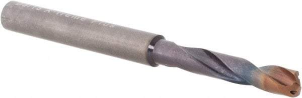 Walter-Titex - 3/16" 140° Spiral Flute Solid Carbide Screw Machine Drill Bit - Double Coating Finish, Right Hand Cut, 28mm Flute Length, 66mm OAL, X-treme Plus Point, Straight Shank, Through Coolant - Americas Industrial Supply