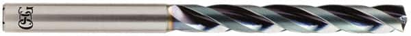 OSG - Letter P 140° Solid Carbide Jobber Drill - WD1 Finish, Right Hand Cut, Spiral Flute, Straight Shank, 128mm OAL, Standard Point - Americas Industrial Supply