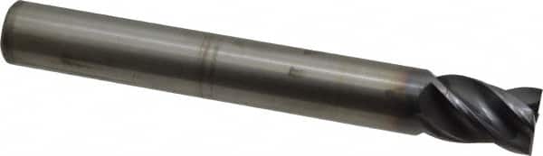 Kennametal - 3/4", 1" LOC, 3/4" Shank Diam, 6" OAL, 4 Flute, Solid Carbide Square End Mill - Single End, AlTiN Finish, Spiral Flute, 38° Helix, Centercutting, Right Hand Cut, Right Hand Flute, Series HPRSHV - Americas Industrial Supply