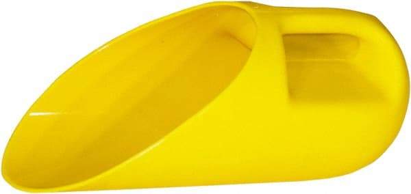 Trynex - 80 oz Yellow Plastic Round Bottom Scoop - 7" Wide x 7" Deep Bowl, 5" Handle Length, 14-1/2" OAL - Americas Industrial Supply