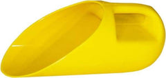Trynex - 80 oz Yellow Plastic Round Bottom Scoop - 7" Wide x 7" Deep Bowl, 5" Handle Length, 14-1/2" OAL - Americas Industrial Supply