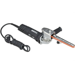 Dynabrade - 1/4 to 3/4 x 18 to 24 Inch, 11,000 RPM Electric Belt Sander - 120 Volts, 6 Amps, 2,356 FPM Speed - Americas Industrial Supply