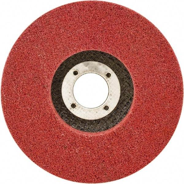 Brite Star - 4-1/2" Diam, 1-1/2" Face Width, Fine Grade, Aluminum Oxide Deburring Wheel - Unitized, Medium Grade, 11,000 RPM - Americas Industrial Supply