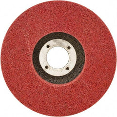 Brite Star - 4-1/2" Diam, 1-1/2" Face Width, Fine Grade, Aluminum Oxide Deburring Wheel - Unitized, Medium Grade, 11,000 RPM - Americas Industrial Supply