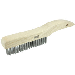 Plater's Brush, Stainless Fill, 4 × 18 Rows, Shoe Handle - Americas Industrial Supply