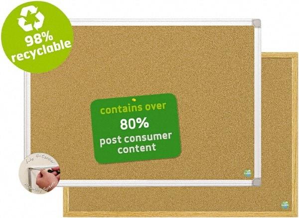 MasterVision - 24" Wide x 18" High Open Cork Bulletin Board - Natural (Color) - Americas Industrial Supply