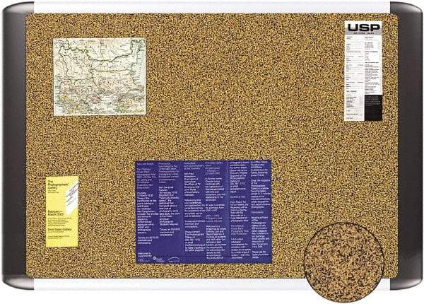 MasterVision - 72" Wide x 48" High Open Cork Bulletin Board - Tan - Americas Industrial Supply