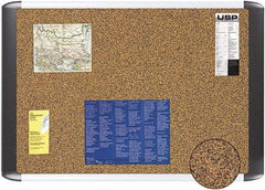 MasterVision - 48" Wide x 36" High Open Cork Bulletin Board - Tan - Americas Industrial Supply