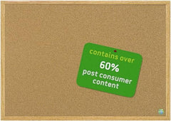 MasterVision - 48" Wide x 36" High Open Cork Bulletin Board - Natural (Color) - Americas Industrial Supply