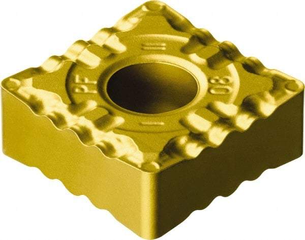 Sandvik Coromant - SNMG433 PF Grade 1525 Carbide Turning Insert - TiCN/TiN Finish, 90° Square, 1/2" Inscr Circle, 3/16" Thick, 3/64" Corner Radius - Americas Industrial Supply