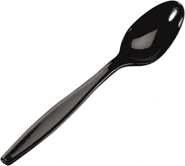 Dixie - Plastic Cutlery, Heavyweight Teaspoons - Black - Americas Industrial Supply