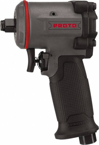 Proto - 1/2" Drive, 10,000 RPM, 635 Ft/Lb Torque Impact Wrench - Pistol Grip Handle, 1,650 IPM, 4.5 CFM, 90 psi, 1/4" NPT Inlet - Americas Industrial Supply