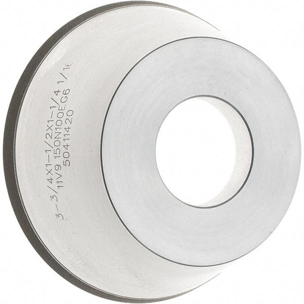 Tru-Maxx - 95mm Diam, 1-1/4" Hole Size, 1" Overall Thickness, 150 Grit, Type 11V9, Tool & Cutter Grinding Wheel - Very Fine Grade, CBN - Americas Industrial Supply