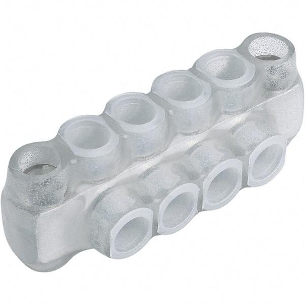 Panduit - 3 Port, 2/0 to 14, 10 to 14 AWG Compatible, Tap Connector - 2.19" OAL x 1.56" OAW x 1.36" OAH, Clear - Americas Industrial Supply